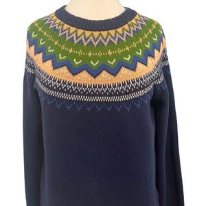 Modcloth | Fair Isle 100% Classic Retro Crew Neck Women Size Medium